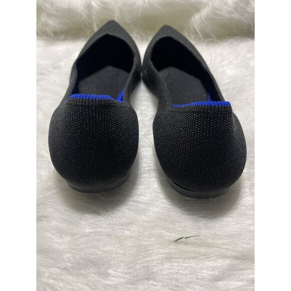 Rothys Womens Pointed Toe Flats Black & Blue Slip-On Shoes Size 10 - Picture 5 of 8